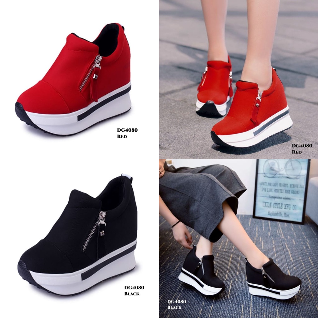 RESTOCK WYN SNEAKERS HIGH WEDGES VELO FASHION KOREA DG4080