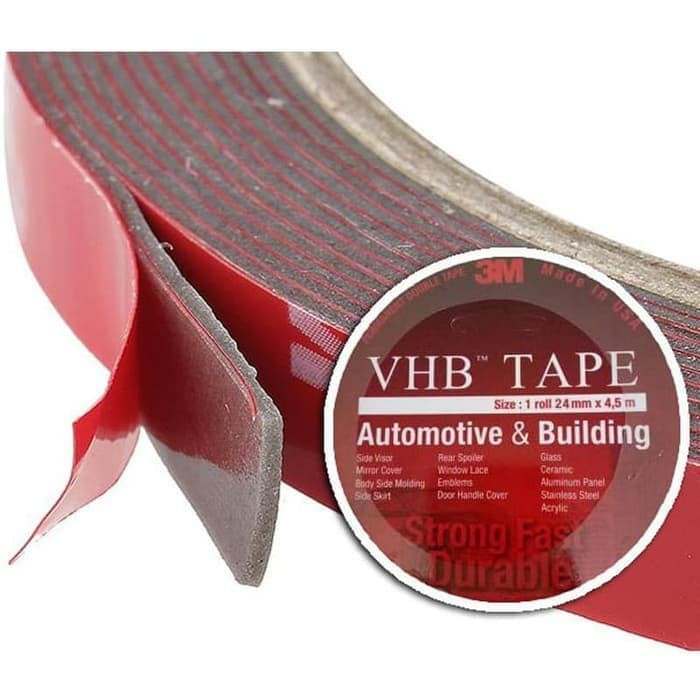 DOUBLETAPE VHB TAPE 3M 24MM (BESAR) ORIGINAL 100% 3M DOUBLE TAPE MERAIH