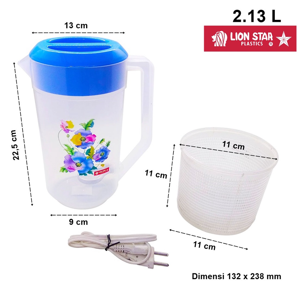 FM - Teko Ceret Air Listrik Lion Star K-3 Water Jug 2,1 L + Saringan