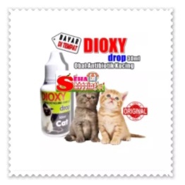 Dioxy drop - Obat Kucing Antibiotik Mengobati Demam Sesak Nafas Pilek Bersin Mata Merah dan Berair -