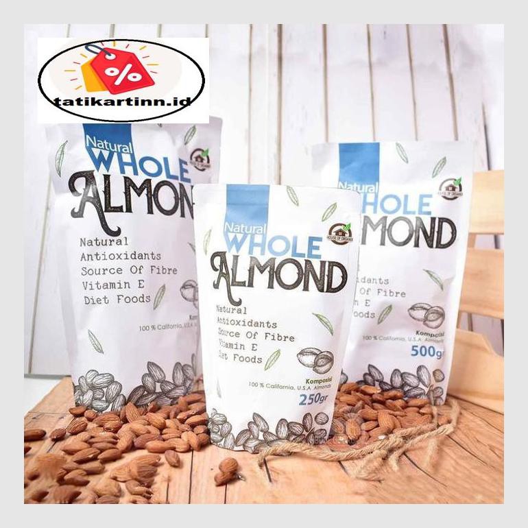 

S50Tat Natural Whole Almond ( Kacang Almond Natural ) 100 Gr Atr05Ytt