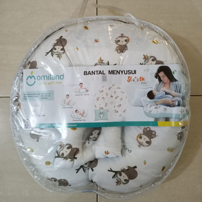 Bantal Menyusui + Bantal Peang (FREE) Omiland OB 3115 SLOTH Series