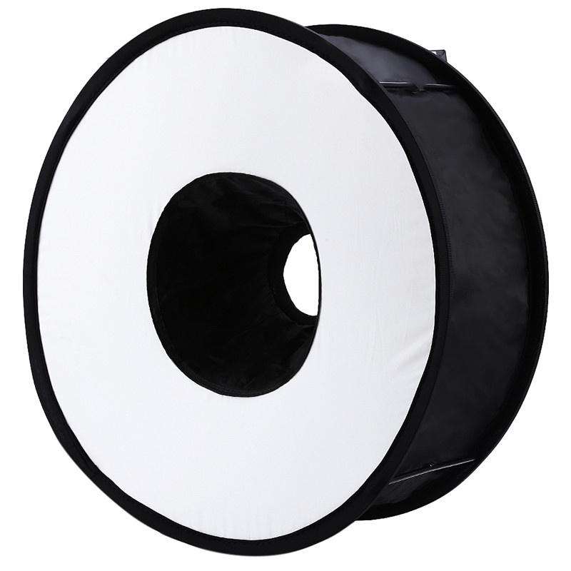 Universal Ring Softbox Flash Diffuser for Camera DSLR - A008 - Black