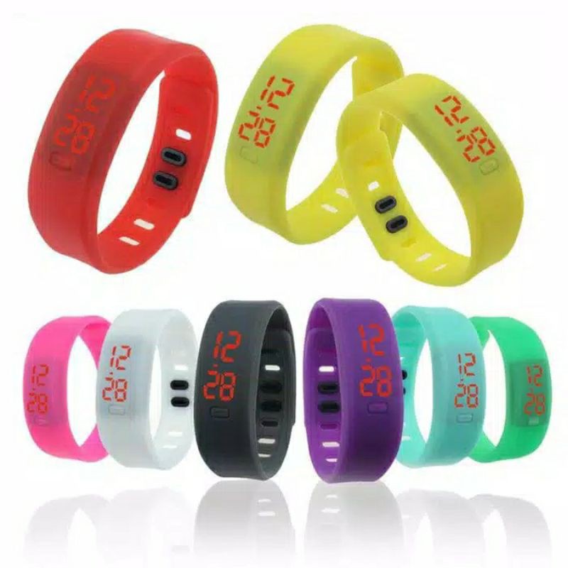 B2 Jam Tangan Digital ANTI AIR  Jam Silicon LED Jam Gelang Silikon Waterproff|Jam tangan Anak Dewasa