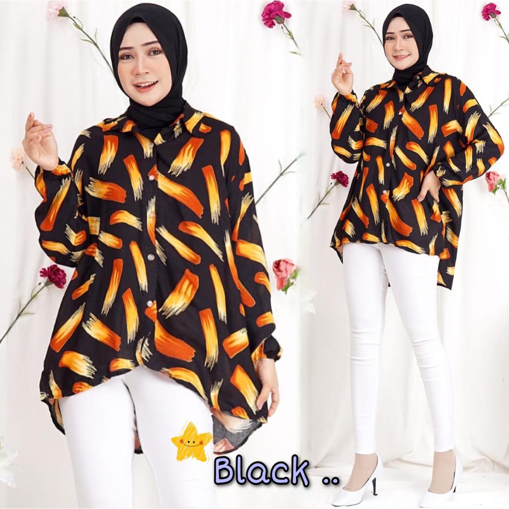 VS GG - baju KEMEJA jumbo wanita VANIA VANIA