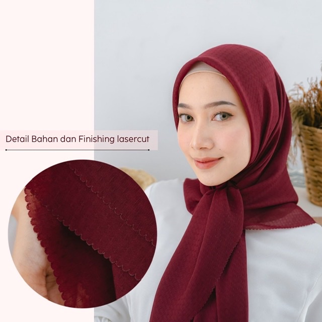 HIJAB SEGIEMPAT BINTANG / POTTON STAR LASERCUT