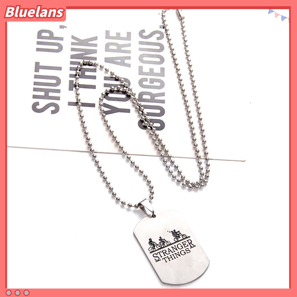 Kalung Liontin Tulisan Stranger Things Untuk Pesta Pernikahan