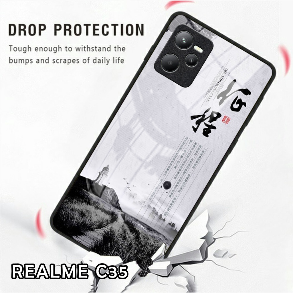 Softcase Glass Kaca [K118] REALME C35 C31 NARZO 50A PRIME Terbaru Casing Handphone-Pelindung Handphone