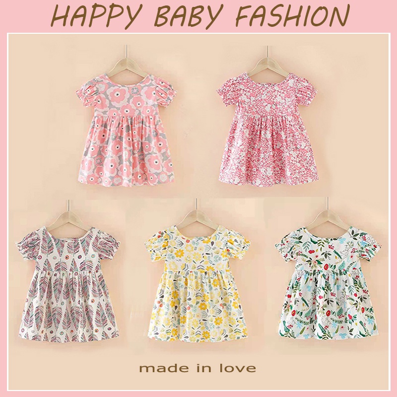 【Happy Baby】0-6Tahun QZ003 Dress Anak/Baju Bayi Perempuan 100% KATUN PREMIUM QUALITY