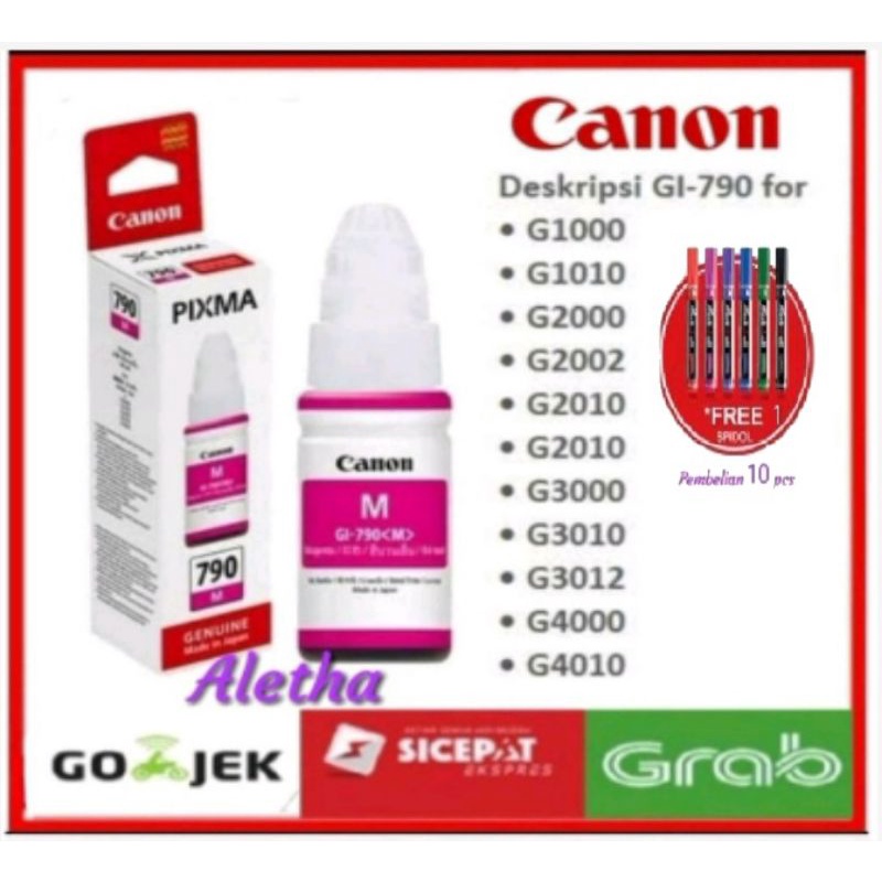 Tinta Printer Canon PIXMA. GI790. GI 790.Magenta. Original