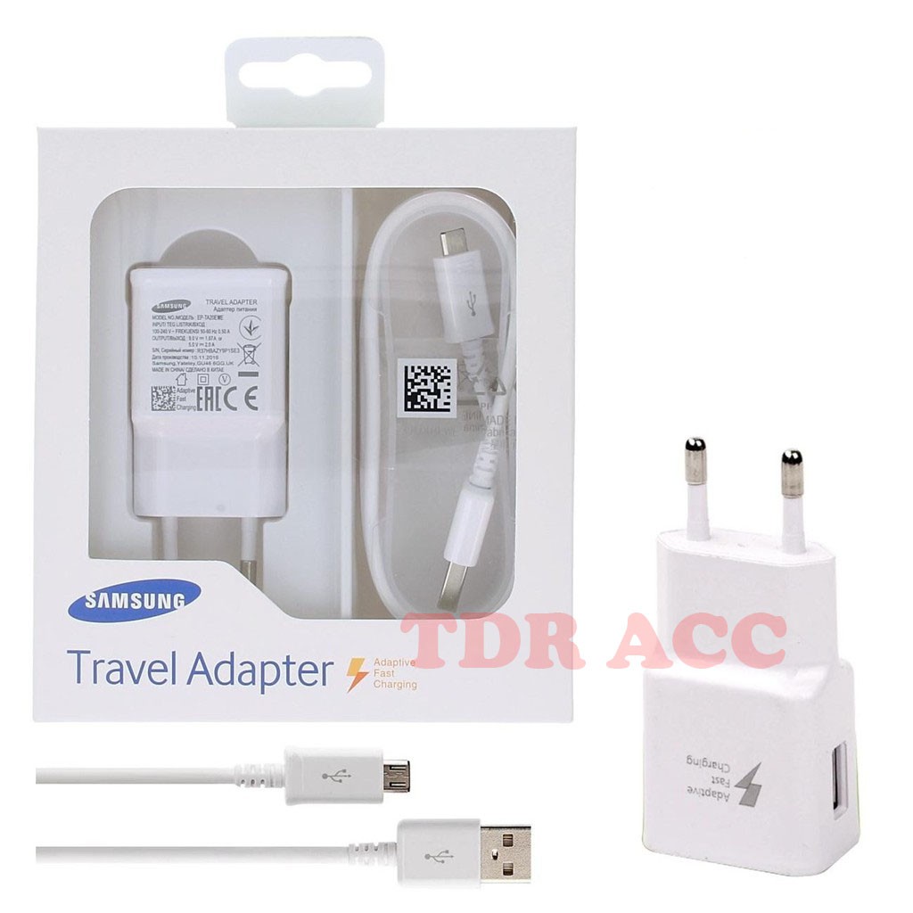 ADAPTOR - TRAVEL - CASAN - CHARGER SAMSUNG S6 NOTE 4 KABEL USB MICRO QC 3.0 FAST CHARGING KUALITAS 100%