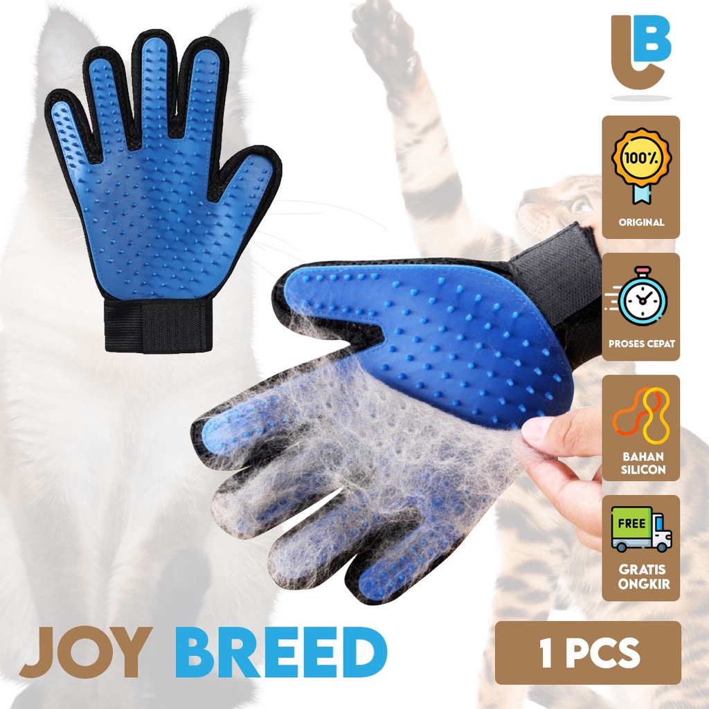 SARUNG TANGAN SISIR BULU HEWAN SIKAT KUCING ANJING SILICONE PET GLOVE