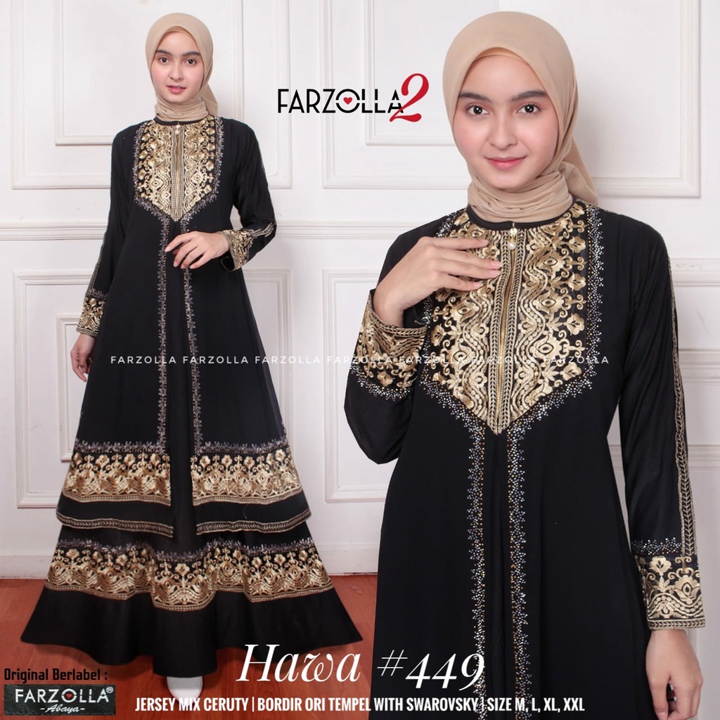 Gamis Abaya Mewah Busui Jersey Premium Mix Ceruti Aplikasi Mote dan Bordir Ori M-XXL 449