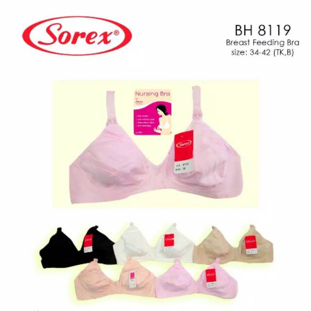 Sorex BH Bra 8119 Menyusui / Nursing Bra Tanpa Kawat