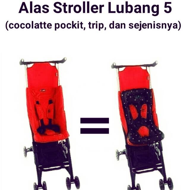 Alas Stroller Cocolatte Pockit, ICONIC / Bantal Stroller cocolatte Pockit HITAM