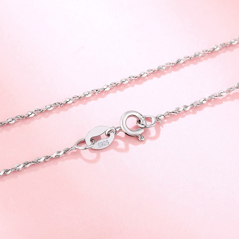 In Stock  Nyata 925 sterling silver Kalung Semua ukuran Rantai Desain Yang Berbeda Fashion perhiasan Hadiah