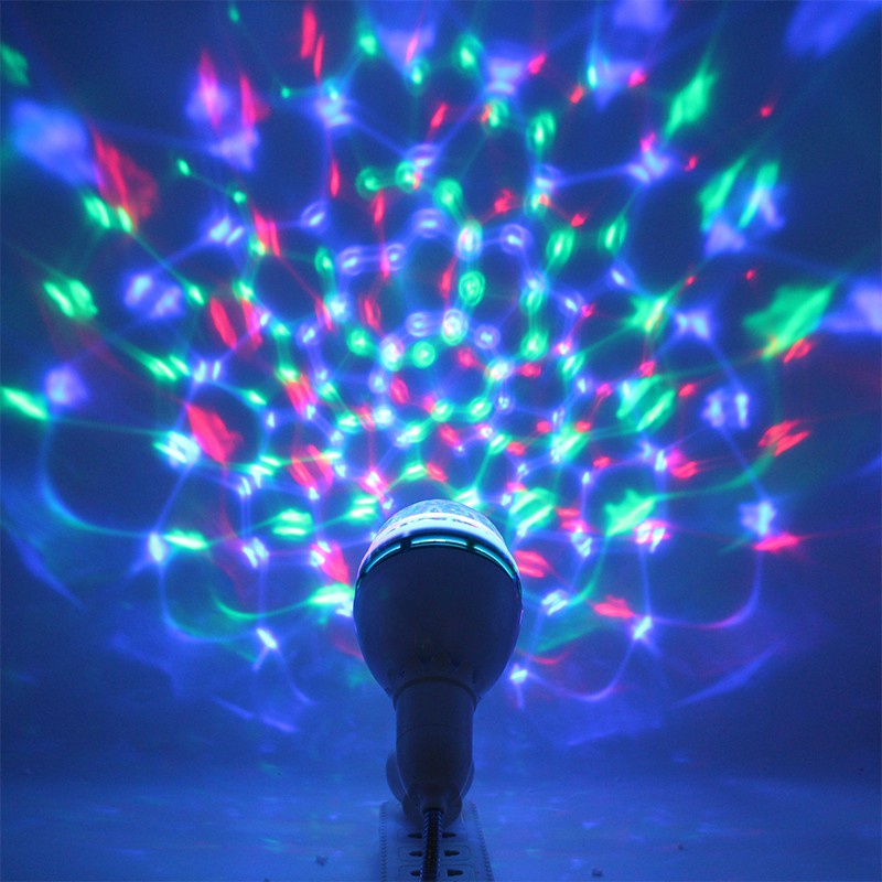 [ LED  E27 Color Stage Lighting Crystal Magic Ball Light Bulb For Shade KTV Bar Disco Party ]