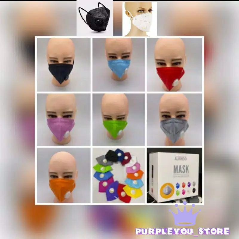 Masker KN95 berwarna, Respirator earloop mask 3D Original