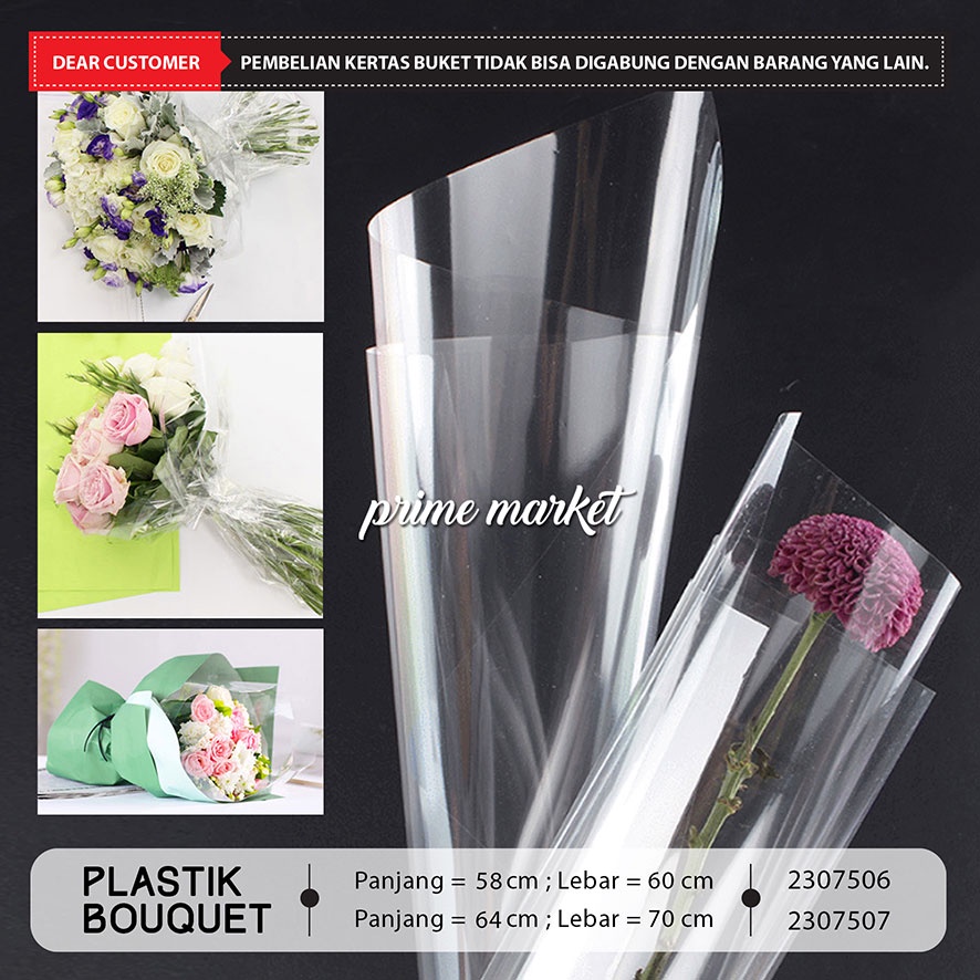 

Plastik Buket Bunga Mawar / Plastik Bunga Buket Transparan / Flower Wrapping Plastic (2307506 2307507)