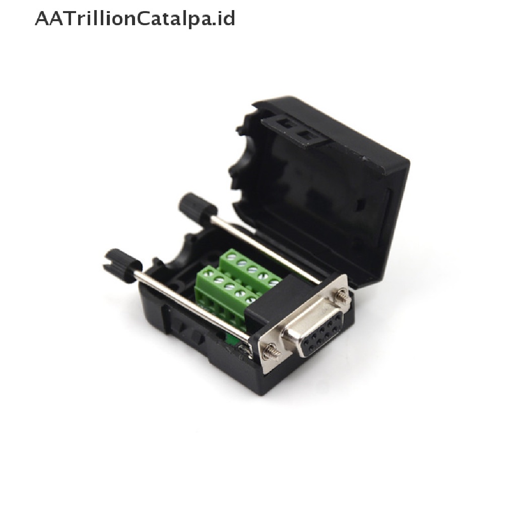 (AATrillionCatalpa) Db9 Konektor Terminal Plug D-Sub 9 Pin Tanpa Solder