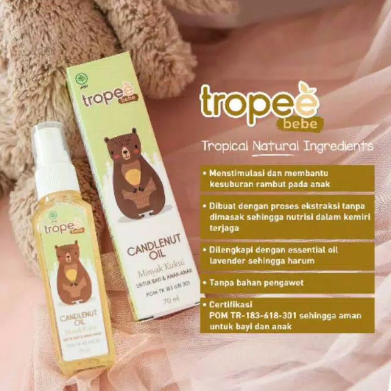 tropee candlenut oil ( minyak kukui ) 100ml