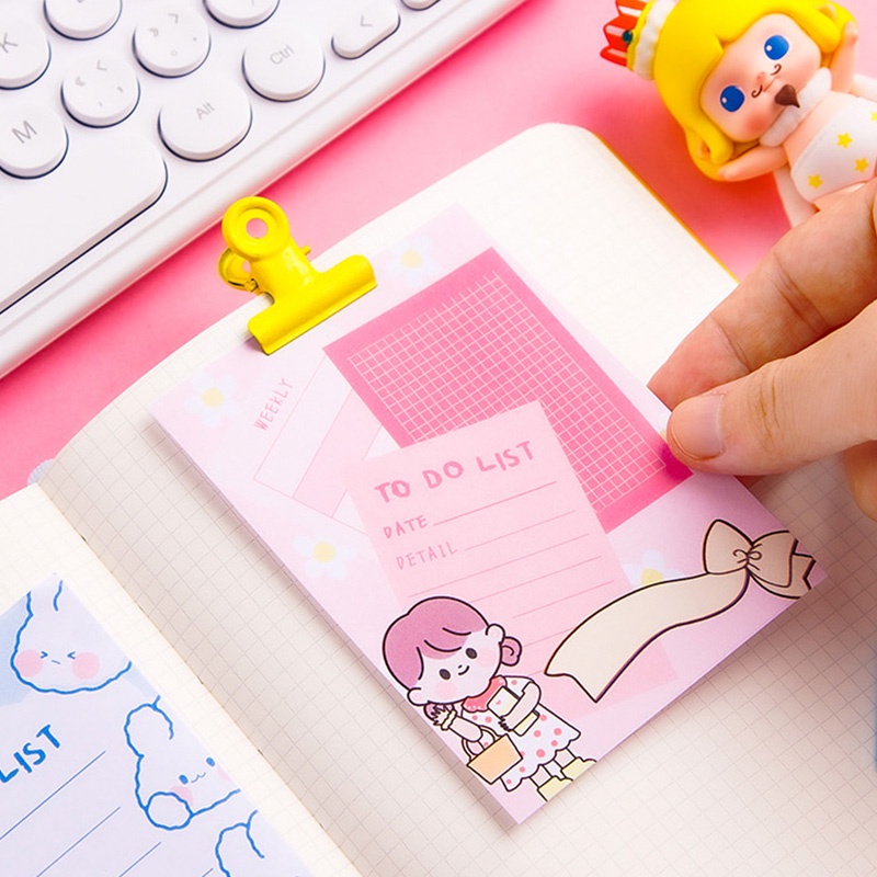 50 Sheets Cute Cartoon Sticky Note Student DIY Non-Repeating Non-Sticky Note Paper