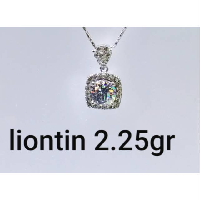 Liontin emas putih kadar 75 persen berat 2.25gr