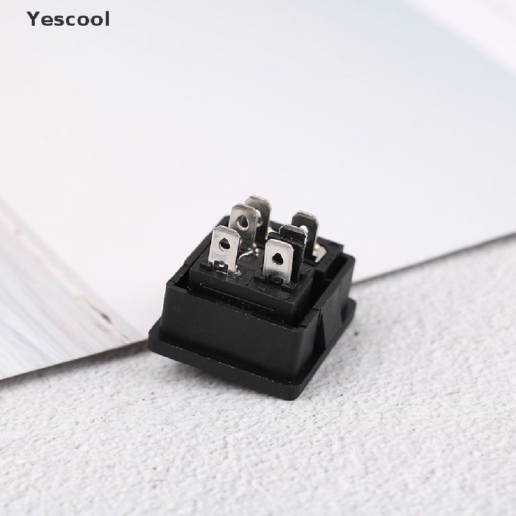 Yescool Saklar rocker switch ON-OFF Lampu Merah 250V 10A Dengan socket inlet Power