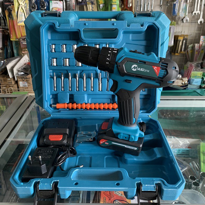 Mesin Bor Baterai Impact Beton Kayu Besi Mailtank 32V Cordless Drill
