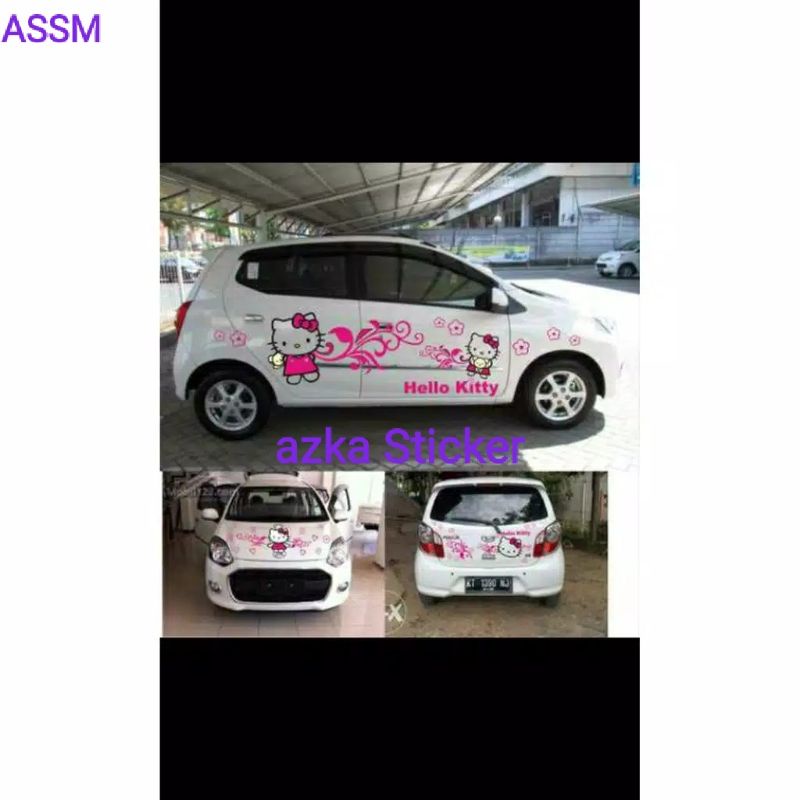termurah sticker mobil kartun hello Kitty Sticker mobil full body Sticker mobil Avanza Xenia ayla