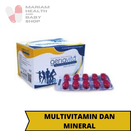 [EXP Agustus 2025] Geriavita Box Isi 100 Tablet / Multivitamin / Memelihara Daya Tahan Tubuh / Vitam