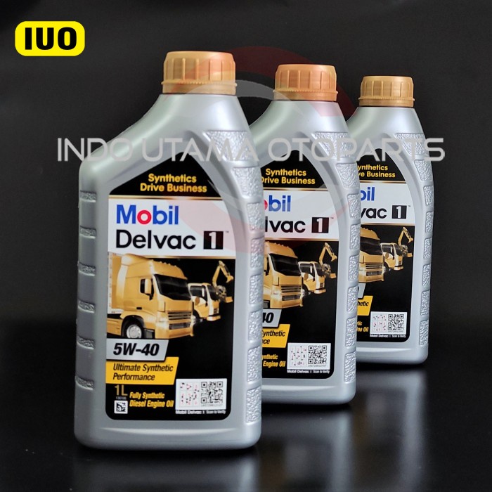 Oli Delvac One 5W 40 Mobil One Fully Synthetic isi 1 Ltr ASLI