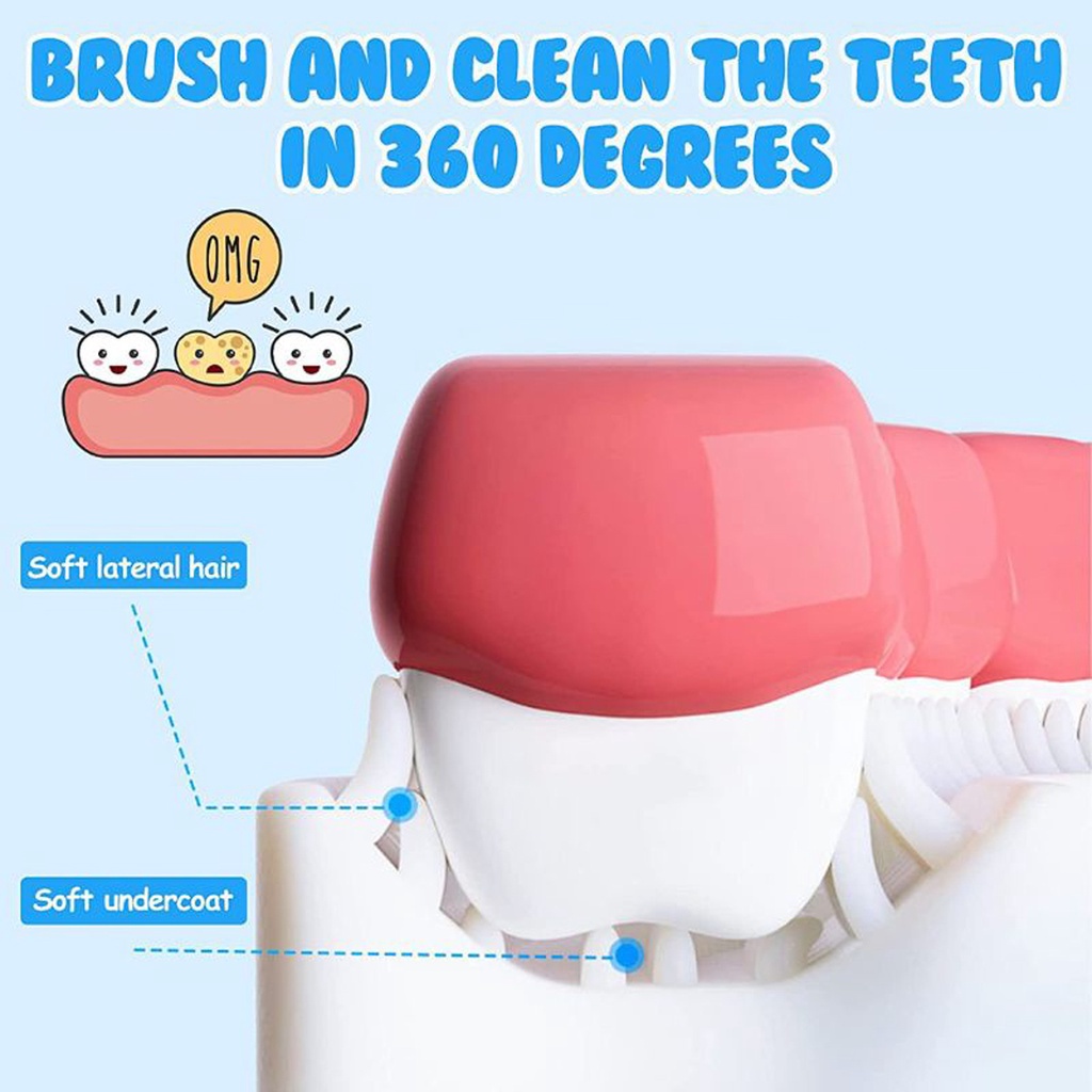 Murmerofficial Sikat gigi betuk u anak Bahan silikon / Training Toothbrush R605 R737