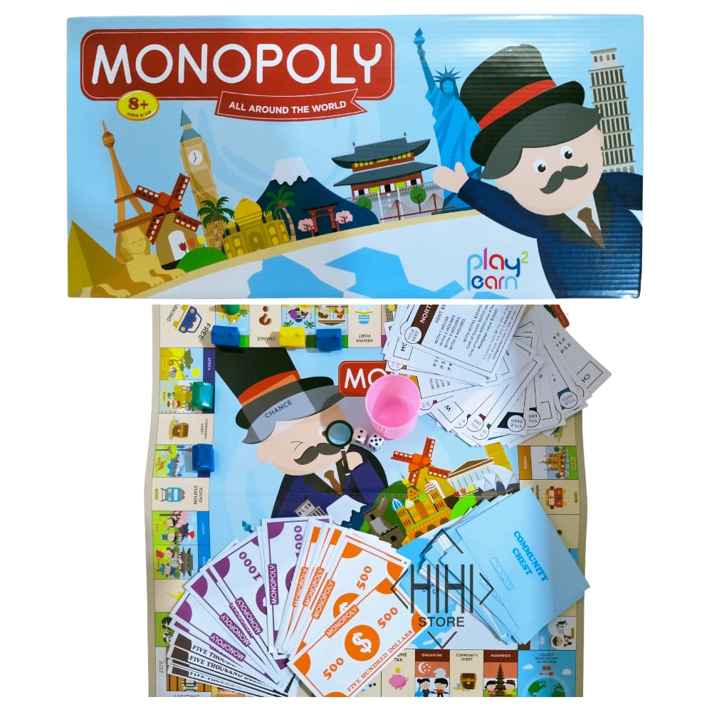 MAINAN MONOPOLY / MAINAN EDUKASI / MAINAN KELUARGA / MONOPOLY AROUND THE WORLD