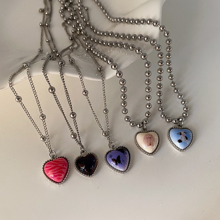 Necklace Accessories Love Pendant Korean Style Personality Simple Versatile Clavicle Chain