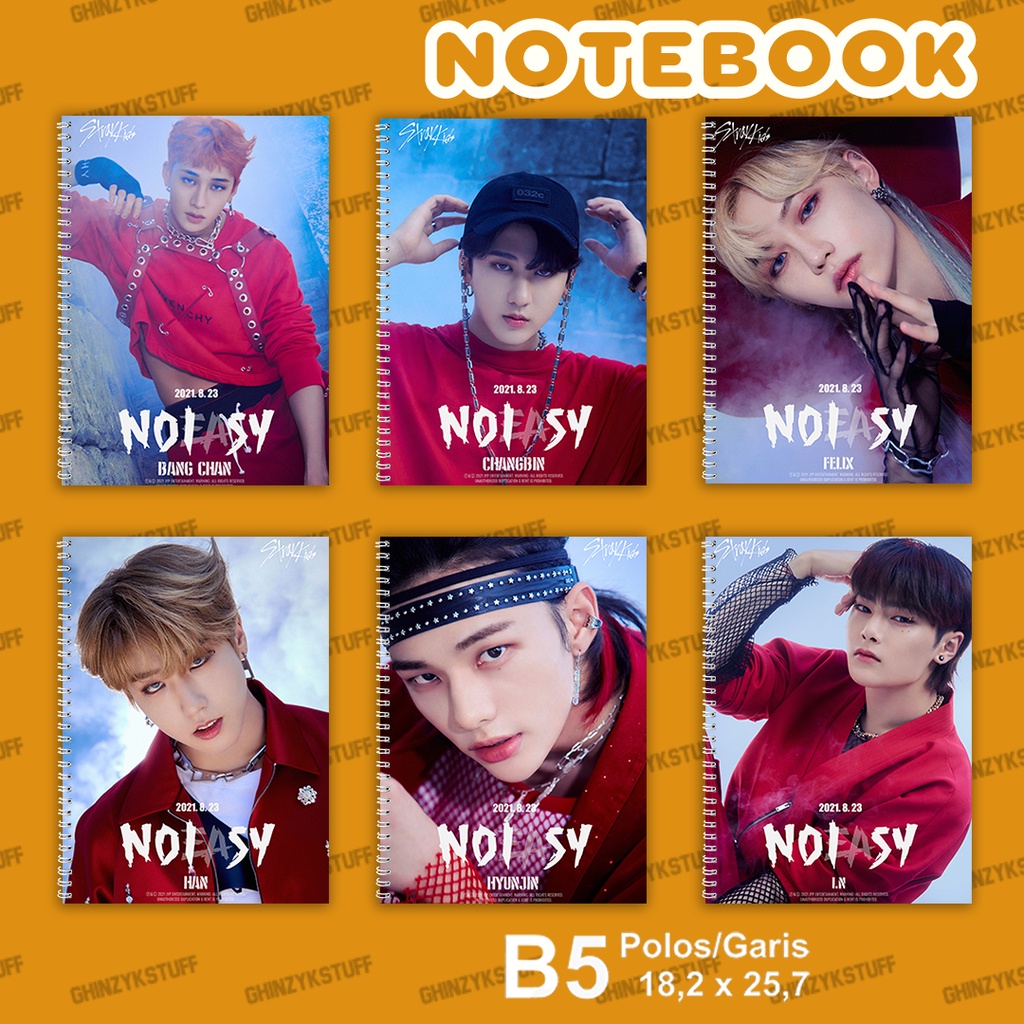 

Notebook KPOP Stray Kids NOEASY Ukuran B5 18,2 x 25,7 cm