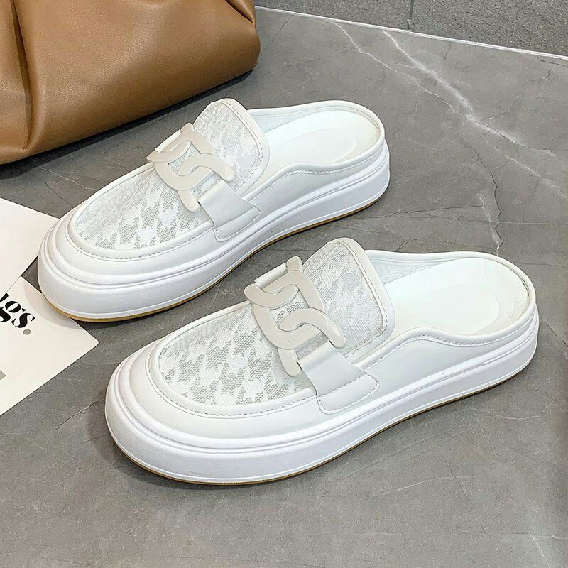 AGI7763 Sepatu Slip On Wanita Fashion Import Leather Half Ready Jakarta Bisa COD (With Box)