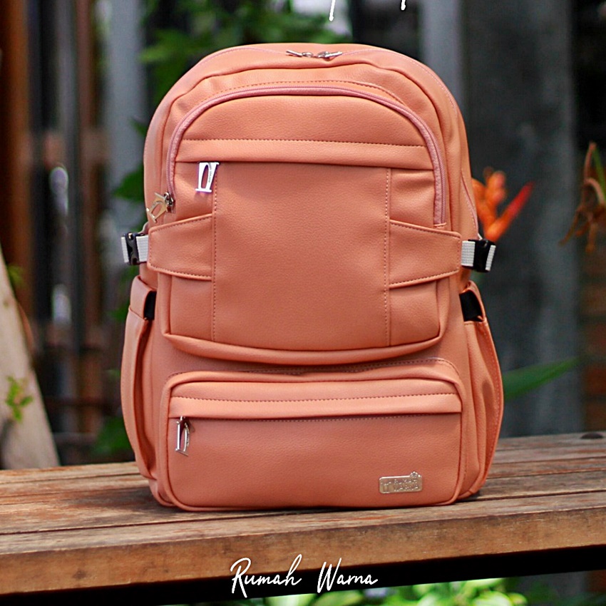 Rumah Warna Tas Ransel Tas Laptop 15 inci Size 29 x 12 x 39 cm Hilma Orange