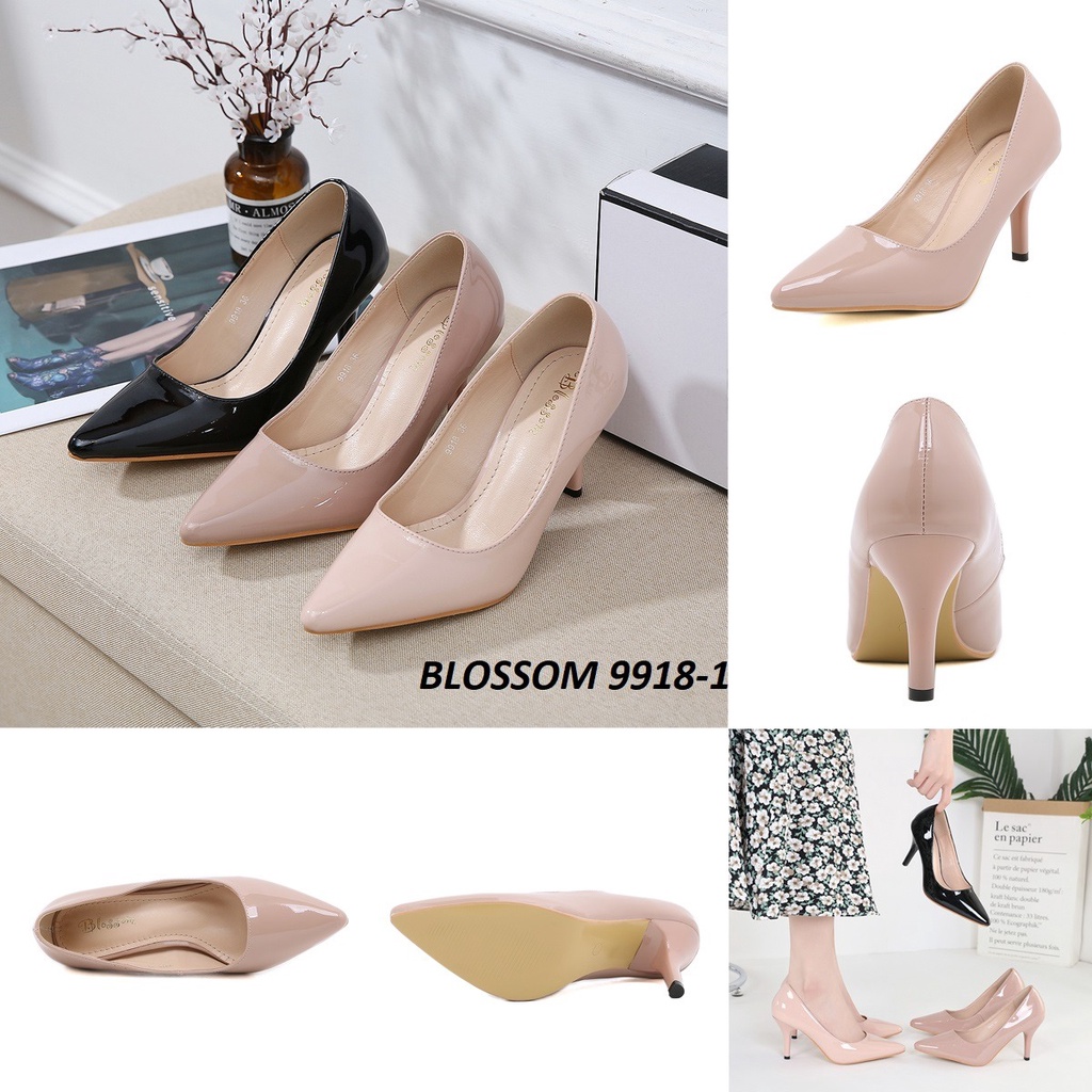 SEPATU BLOSSOM HIGH HEELS STILETTO SHOES 9918-1