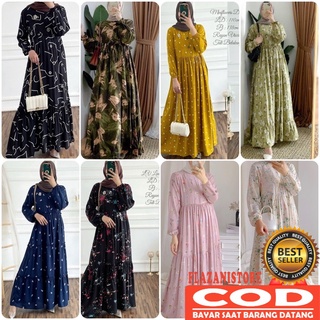 GAMIS RAYON VISCOSE PREMIUM BUSUI LD 100-110 PJ 130 TERBEST SELLER / AZRAF DRESS PREMIUM MAXY DRESS / SABINA DRESS RAYON