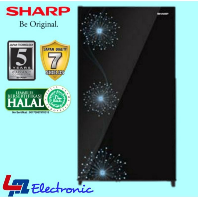 SHARP KULKAS 1 Pintu Shine Series SJX167MG / SJ-X167MG