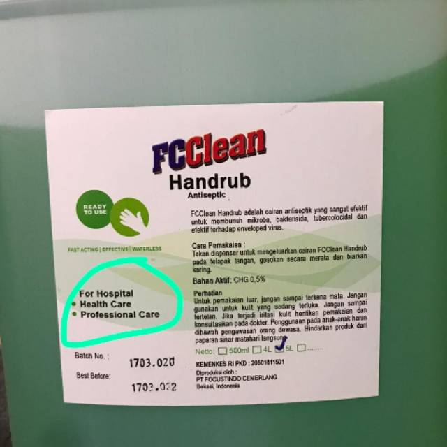 Fc clean handrub 5 liter