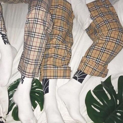 ➺ Plaid Men Pants / celana plaid cowok / celana tartan pria / celana plaid pria | merah | navy |kuni