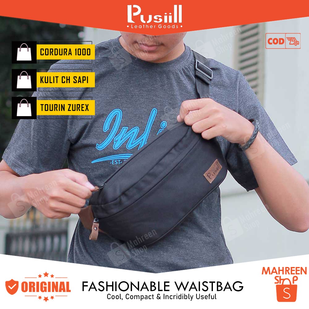 PUSIILL - Tas Waistbag Pria Tas Selempang Pria Premium Kulit Original | XM 109