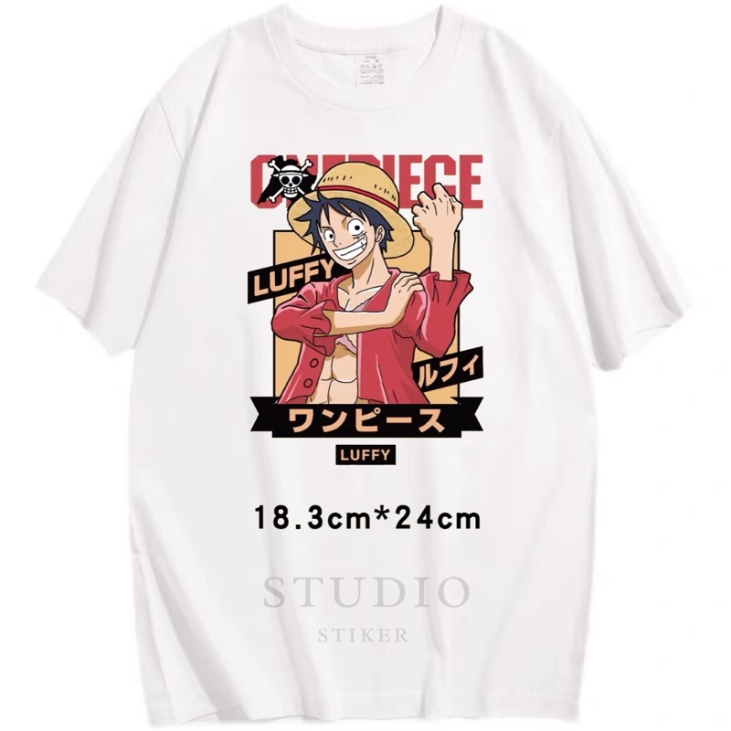 

Stikerstudio - Sablon Kaos One Piece Monkey D Luffy Stiker Baju Setrika / Roronoa Zoro Stiker Baju Setrika / Anime Japan Sablon Stiker Baju / Chopper Stiker Baju Setrika