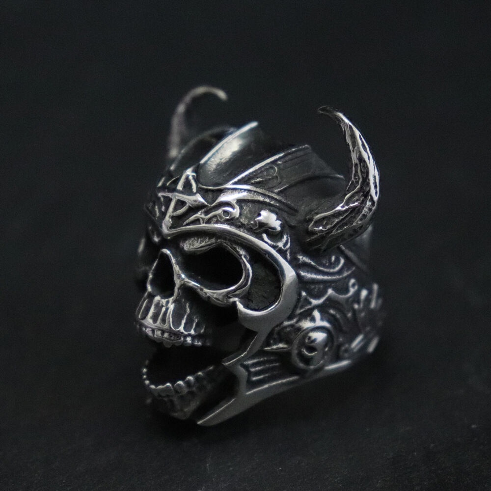 Cincin Desain Kepala Banteng Gaya Gothic Punk Untuk Pria