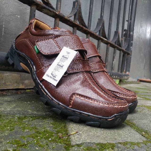 Kickers Sepatu Kulit Asli Pria Casual Kretekan Langka elegan