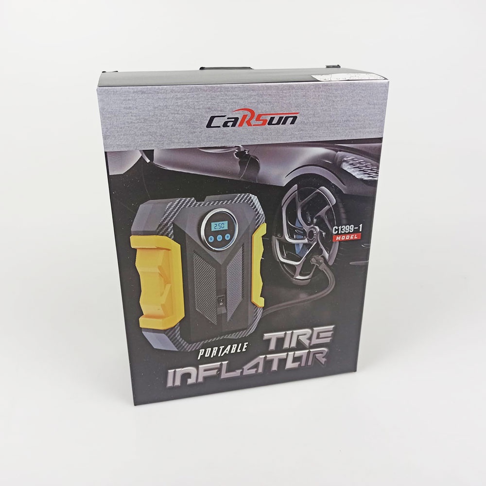 CARSUN Pompa Ban Portable Air Compressor Inflator Pump 150 PSI - C1399 - Black/Yellow