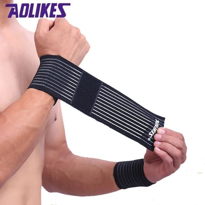 AOLIKES WRIST SUPPORT Deker Pelindung Pergelangan Tangan Olahrag Gym Original