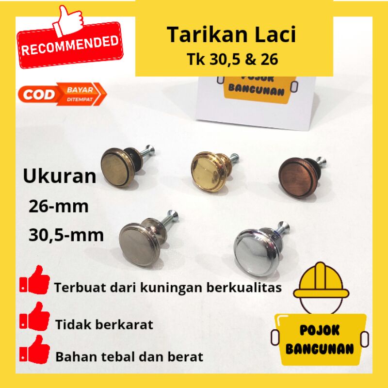 HANDLE LACI KNOB HANDEL PEGANGAN TARIKAN GAGANG LEMARI LACI KNOP KUNINGAN